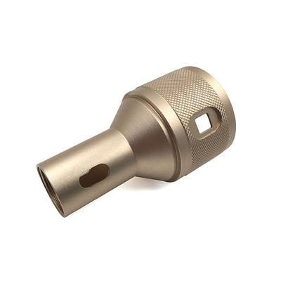 Kundenspezifische CNC-Bearbeitung aus Kupfer und Aluminium, eloxierter, gerändelter Koaxialstecker