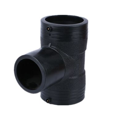 Schwarzes Plastikspritzen-T-Stück Draht-Mesh Skeleton Composite-PET Electrofusions-Fittings-Gelenk