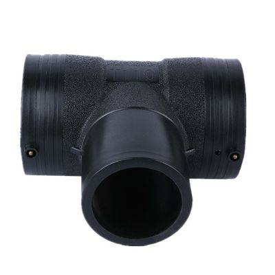 Schwarzes Plastikspritzen-T-Stück Draht-Mesh Skeleton Composite-PET Electrofusions-Fittings-Gelenk