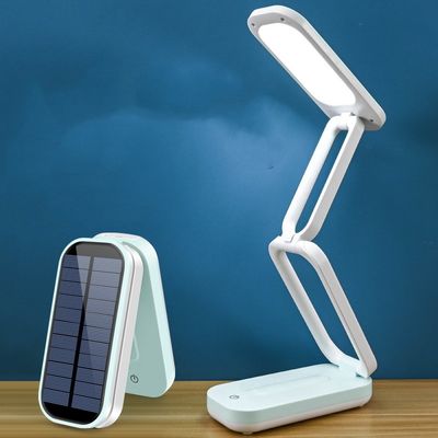 STP-Augenschutz-Schreibtisch-Lampe der Plastikspritzen-wieder aufladbaren entfernbaren SolarLithium-Batterie-faltbare LED
